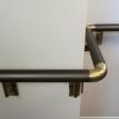 Interior close up of rail mounted in hallway